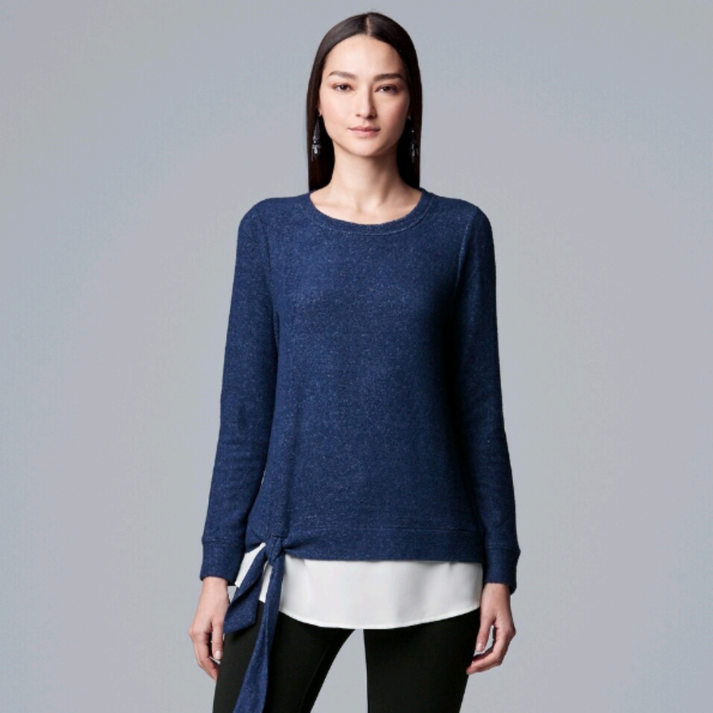 Simply Vera Vera Wang side knot Layered Top